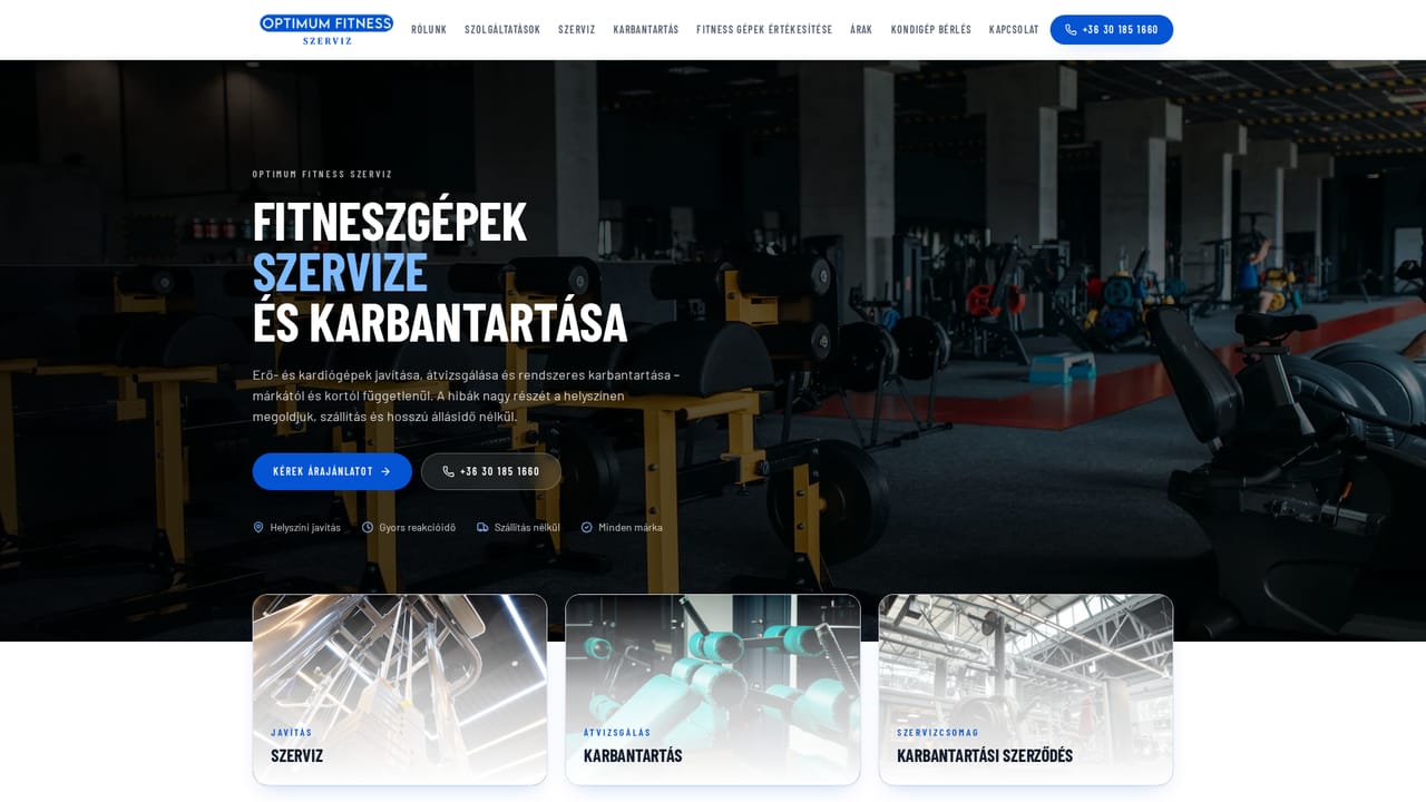 Optimum Fitnesz Szervíz és Fitneszgép Kereskedés - Konditerem, 21. kerület