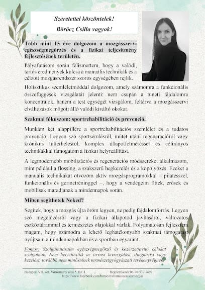 Böröcz Csilla - Komplex manuális és mozgásterápia - Funkcionális, 7. kerület