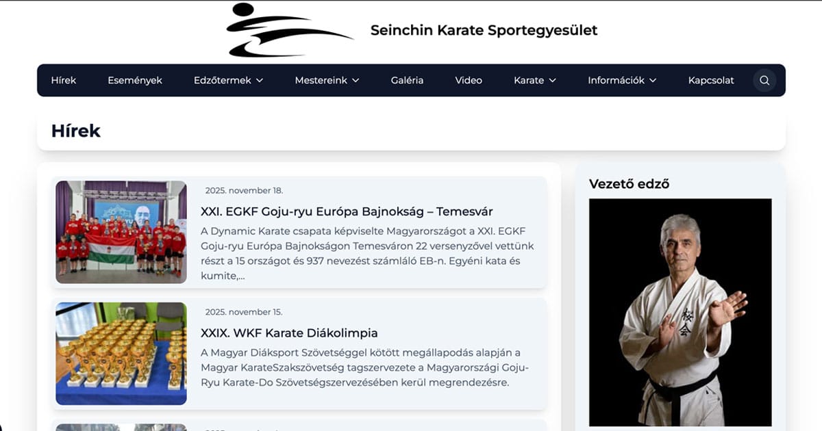 Seinchin Karate Sportegyesület - Konditerem, 20. kerület
