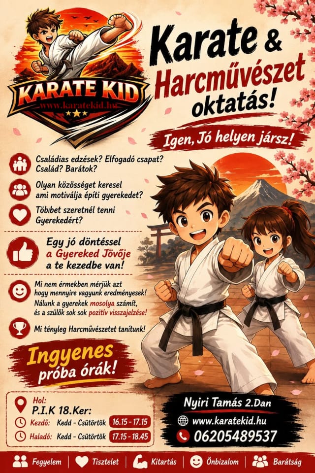 Karate oktatás P.I.K. - 18.KER - Konditerem, 18. kerület (2)