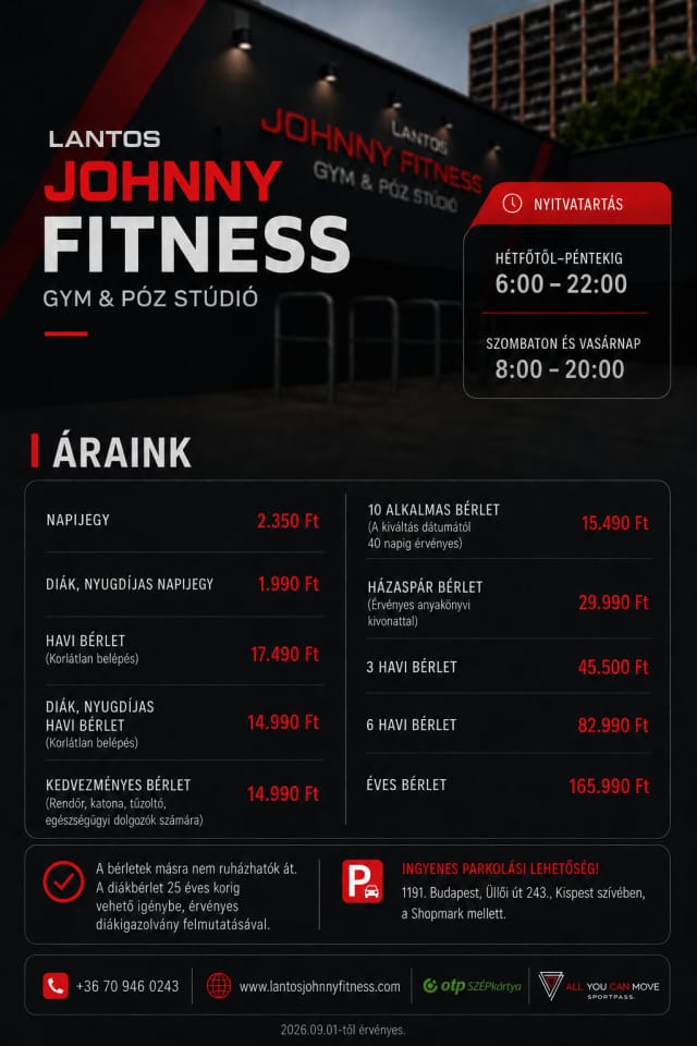 Lantos Johnny Fitness - Konditerem, 19. kerület (2)